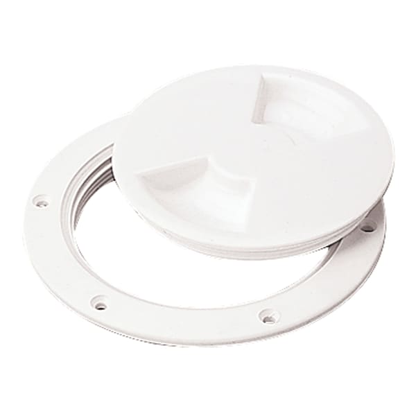 Sea-Dog Sea-Dog 337140-1 Screw Out Deck Plate - 4-7/16", White 337140-1 - main